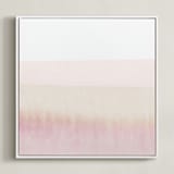 "Sunup" - Art Print in soft rose by Sadie Holden - Framed Canvas