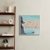"Beachside Bliss" - Art Print in Soft Turquoise by Elle Youm - In a Room