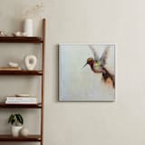 "The Humbly Hummingbird " - Art Print in orange by Amanda Faubus - In a Room