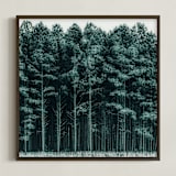 "through the trees" - Art Print in Pine by Keely Norton Owendoff - Framed