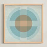 "Aperture" - Art Print in Taupe by Jennifer Morehead - Framed