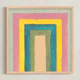 "Rainbow Twist" - Art Print in Sky by Lindsay Megahed - Framed