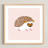 "Little Hedgehog" - Art Print in Blush by Genna Blackburn - Framed