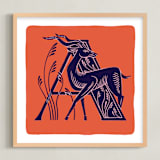 "Animal Alphabet 1" - Art Print in Coral by Lia Geeter - Framed