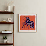 "Animal Alphabet 1" - Art Print in Coral by Lia Geeter - In a Room