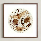 "Nocturnals" - Art Print in Sepia Tones by Eve Schultz - Framed