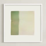 "Quatrain 1" - Art Print in Avocado by Kamala Nahas - Framed