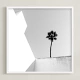 "Structured Palm" - Art Print in Black & White by Zani van Zyl - Framed