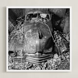 "ruined Pontiac" - Art Print in Black and White by Alaric Yanos - Framed