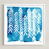 "Northern Flow 2" - Art Print in Turquoise by Kerry Doyle - Framed
