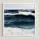 "Beautiful Unrest" - Art Print in Deep Blue by ALICIA BOCK - Framed