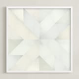 "quilt block 03" - Art Print in Green Spring by Leanne Friedberg - Framed