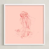"vaporeux deux" - Art Print in blush by Ramnik Velji - Framed