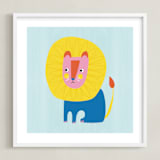 "Dandy Lion" - Art Print in Gumdrop by Nadia Hassan - Framed