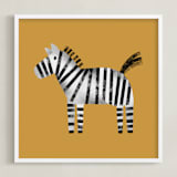 "Safari Pair 1" - Art Print in Saffron by Farinaz Vaseghi - Framed