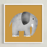 "Safari Pair 2" - Art Print in Saffron by Farinaz Vaseghi - Framed