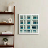 "french squares" - Art Print in Blue White by Jacob Loafman - In a Room