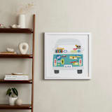 "Van Life" - Personalized Art Print in Aqua by Jessie Steury - In a Room
