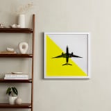 "Flyby" - Art Print in Yellow by Heather Deffense - In a Room