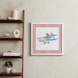 "Safari Planes 2" - Art Print in Red by Krisztian Hollo - In a Room