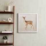 "Enchanted Deer 2" - Art Print in Sand by Teju Reval - In a Room