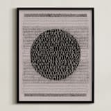 "Woolen Weaving 2" - Art Print in Gray Wool by Janie Allen - Framed