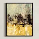 "Bon Voyage I" - Art Print in Bedazzling Grey by Carmen Guedez - Framed