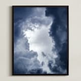"Window On The World" - Art Print in Stormy Blue by Kelsey Mucci - Framed