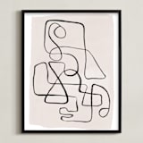 "Connected" - Art Print in Blush by Creo Study - Framed