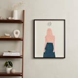 "From Where I Stand" - Art Print in Indigo by Field and Sky - In a Room