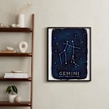 "Zodiac Constellation Gemini" - Personalized Art Print in Galaxy by Ashley Presutti Beasley - In a Room