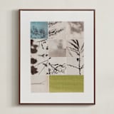 "Nature in Pieces" - Art Print in Vintage Blush by Alisa Galitsyna - Framed Canvas