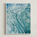 "Slip" - Art Print in Marine Blue by Kelly Johnston - Framed Canvas
