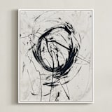 "Tour de Force I" - Art Print in Shades of Gray by Carmen Guedez - Framed Canvas