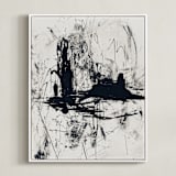 "Tour de Force II" - Art Print in Black and White by Carmen Guedez - Framed Canvas