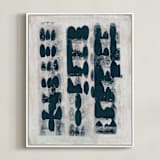 "Domino Effect" - Art Print in Deep Sea by Lorent and Leif - Framed Canvas