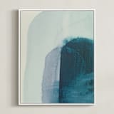 "passage 2" - Art Print in agate blue by Nell Waters Bernegger - Framed Canvas