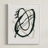 "Black 01" - Art Print in Black - beige by Catilustre - Framed Canvas