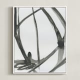"Plant Cell 4" - Art Print in Black and White by Mary Gaspar - Framed Canvas