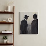 "watching" - Art Print in Charcoal by Kelly Witmer - In a Room