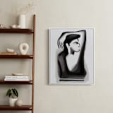 "Contemplation" - Art Print in Midnight by Mansi Verma - In a Room