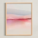 "Sailors Delight" - Art Print in Pink Skies by Karen Kardatzke - Framed