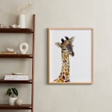"Baby Animal Friends: Giraffe" - Art Print in Brown Giraffe Spots by Jieun K Rasband - In a Room