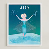"Disney Elsa's Magic" - Personalized Art Print in Frost by lori jacobs wemple - Framed