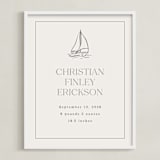 "Baby's Boat: Custom Print" - Custom Print in Sailor by Stephanie Hawkes - Framed