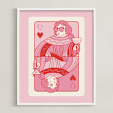 "The Queen: Custom Print" - Custom Print in Bubblegum by Jenna Holcomb - Framed