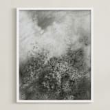 "Respire" - Art Print in Warm Grey by Janie Allen - Framed