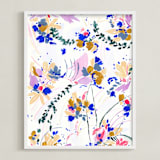 "Travel tale" - Art Print in Bright pink by FERNANDA MARTINEZ - Framed