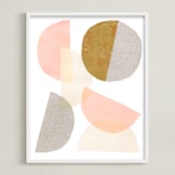 "Shifting" - Art Print in Blush by Kelly Nasuta - Framed