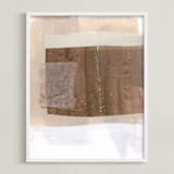 "Paper Plane I" - Art Print in Rose by Jennifer Daily - Framed